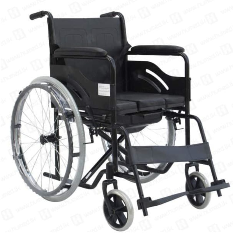 Powder Coated Commode Wheelchair
